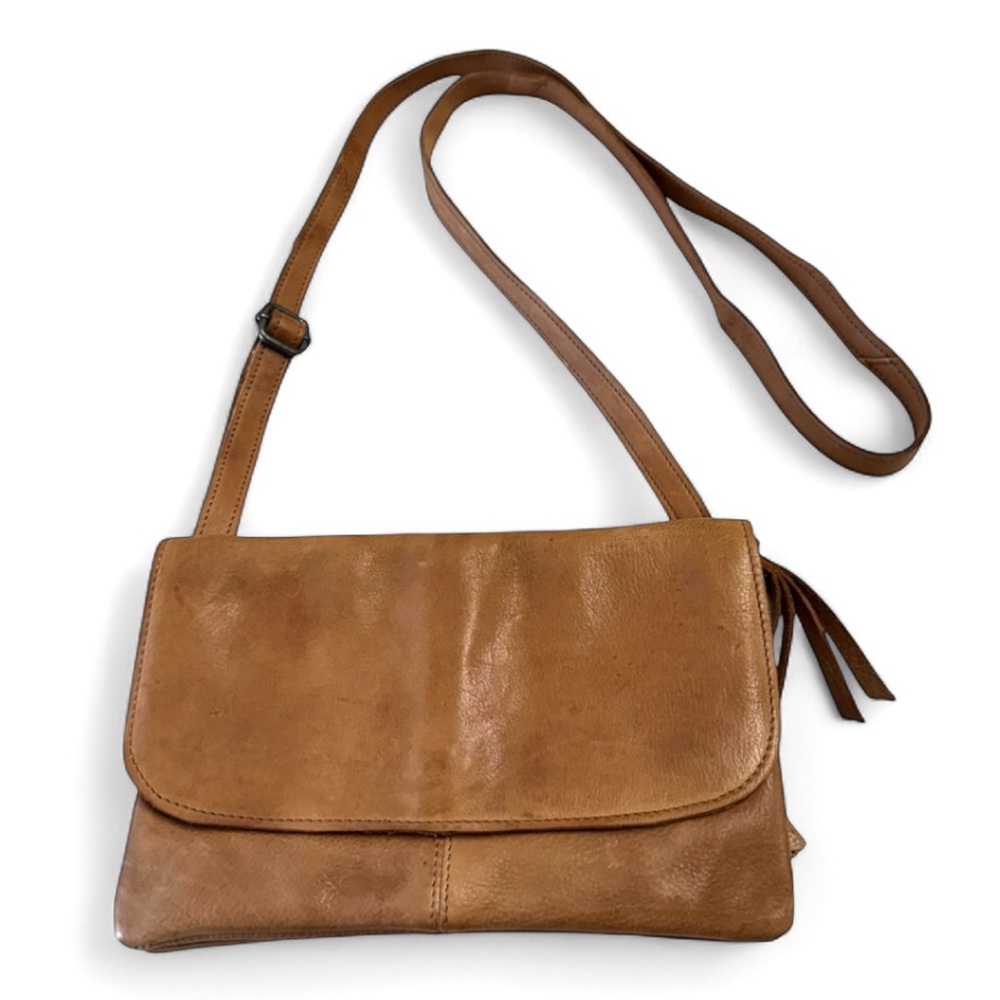 Latico Elegant Tan Leather Crossbody Bag